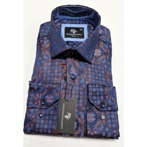 Presidential Men's Patterned Dress Shirt