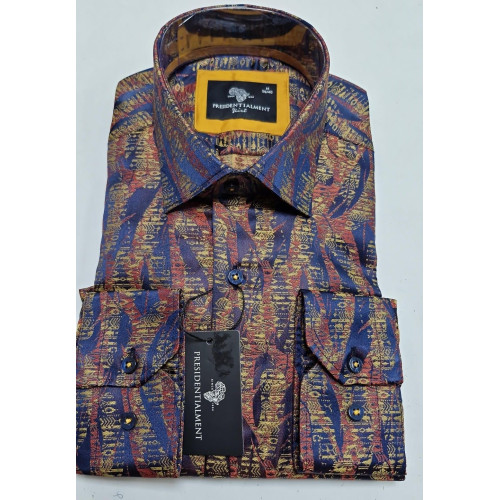 Presidential Men's Patterned Dress Shirt