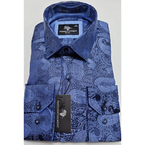 Presidential Men's Patterned Dress Shirt