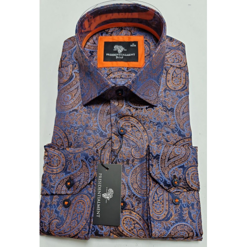 Presidential Men's Patterned Dress Shirt