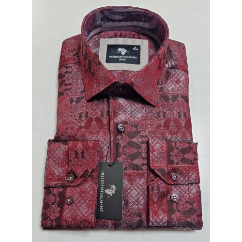 Presidential Men's Patterned Dress Shirt