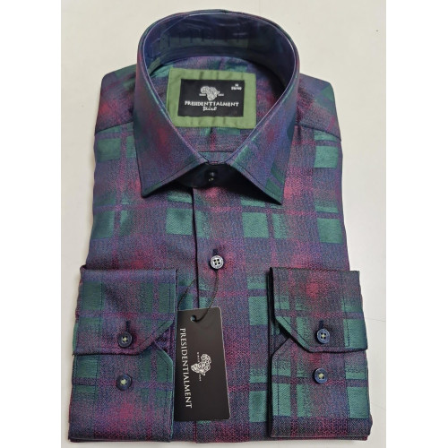 Presidential Men's Patterned Dress Shirt