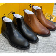 Billionaire Italian Couture Men’s Luxury Leather Chelsea Boots with Zippers – Dark Brown, Tan & Black