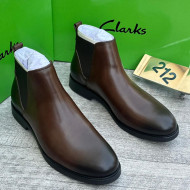 Clarks Luxury Leather Chelsea Boots For Men
