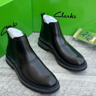 Clarks Luxury Leather Chelsea Boots For Men