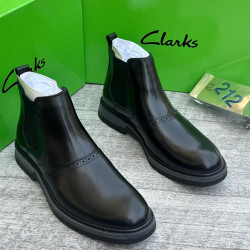 Clarks Luxury Leather Chelsea Boots For Men