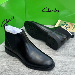 Clarks Luxury Leather Chelsea Boots For Men