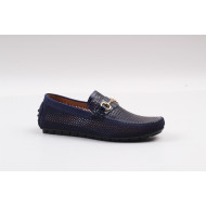 Men’s Italian Blue Leather Drivers  Shoes