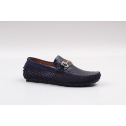 Men’s Italian Blue Leather Drivers  Shoes