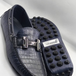 Men’s Italian Blue Leather Drivers  Shoes