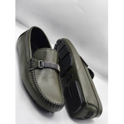 Green Leather Drivers  Shoes-Men’s Italian
