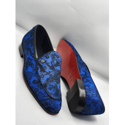 Blue Standard Fit Suede Loafers