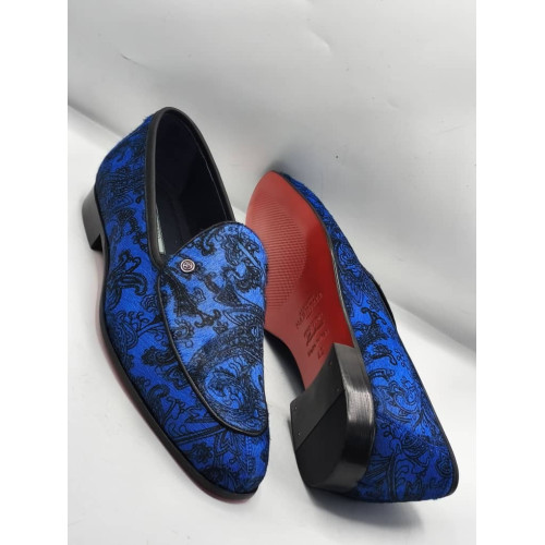 Blue Standard Fit Suede Loafers