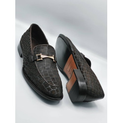 Brown Leather Penny Suede Loafers – Classic Slip-On Comfort Shoes
