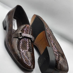 Crocodile Skin Standard Fit Loafers