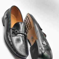 Green Suede Loafers – Classic Slip-On Comfort Shoes