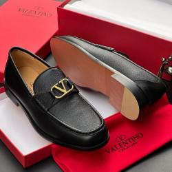 Men’s Luxury Leather Penny Loafers – Premium Thick Sole Slip-On Shoes