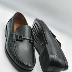 Black Leather Penny Loafers – Classic Slip-On Comfort Shoes