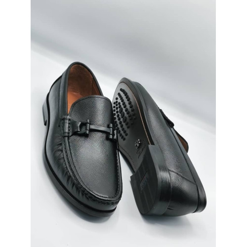 Black Leather Penny Loafers – Classic Slip-On Comfort Shoes