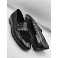 Italian Black Men's Loafer Shoes