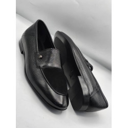 Italian Black Men's Loafer Shoes