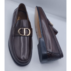 Men’s Black Leather Penny Loafers