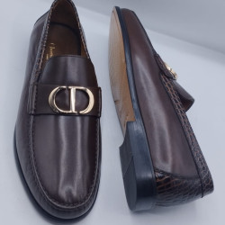Men’s Black Leather Penny Loafers