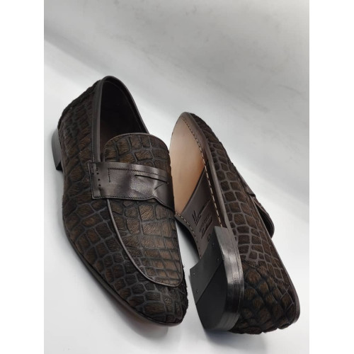 Brown Standard Fit Suede Loafers