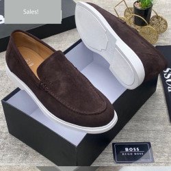 Standard Fit Suede Penny Loafers