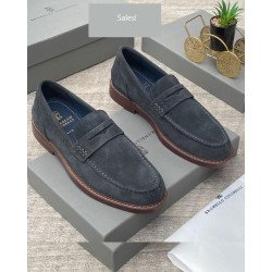 Standard Fit Suede Penny Loafers