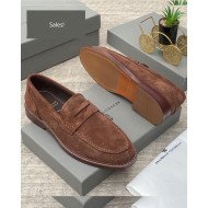 Standard Fit Suede Penny Loafers