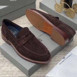 Standard Fit Suede Penny Loafers