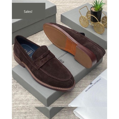 Standard Fit Suede Penny Loafers