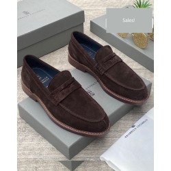 Standard Fit Suede Penny Loafers