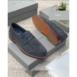 Standard Fit Suede Penny Loafers