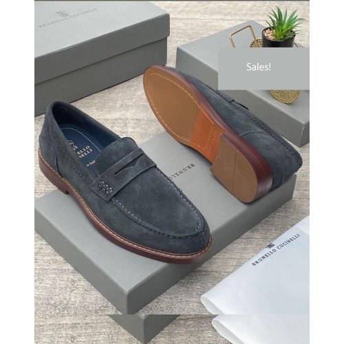 Standard Fit Suede Penny Loafers