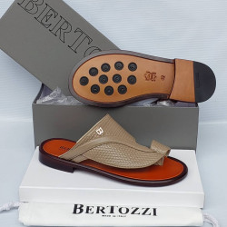 Bertozzi Croc & Python Leather Crossover Slide Sandals – Made in Italy