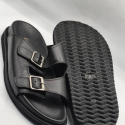 Men's Leather Slippers with Buckle – Italian Style(Luxury Crocodile-Textured)