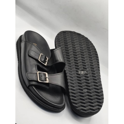 Men's Leather Slippers with Buckle – Italian Style(Luxury Crocodile-Textured)