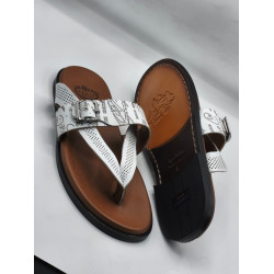 Men's Leather Slippers with Buckle – Italian Style(Luxury Crocodile-Textured)