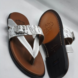 Men's Leather Slippers with Buckle – Italian Style(Luxury Crocodile-Textured)