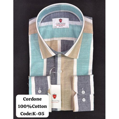 Cordone Men's Shirt-100% Cotton Shirts