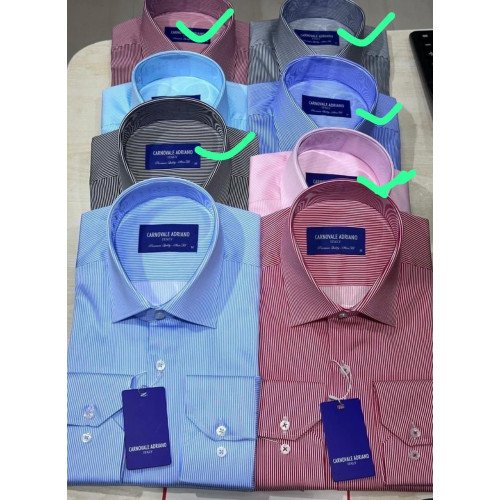 Carnovale Adriano Men's Shirt-100% Cotton Shirts