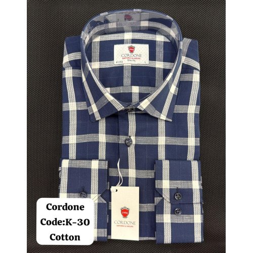 Cordone Men's Shirt-100% Cotton Shirts
