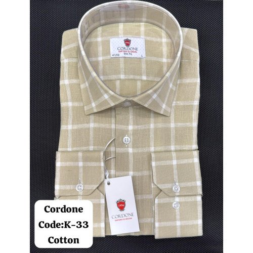 Cordone Men's Shirt-100% Cotton Shirts