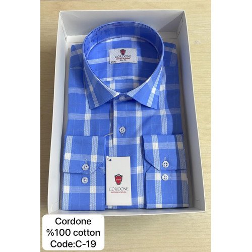 Cordone Men's Shirt-100% Cotton Shirts