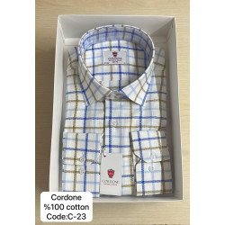 Cordone Men's Shirt-100% Cotton Shirts