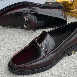 Italian High-end Leather Slip-on Shoes Mens Business Dress Shoes-British Slip-On Formal Casual Loafer Oxford Shoes