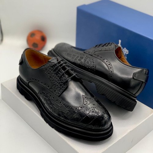 Italian High-end Leather Slip-on Shoes Mens Business Dress Shoes-British Slip-On Formal Casual Loafer Oxford Shoes