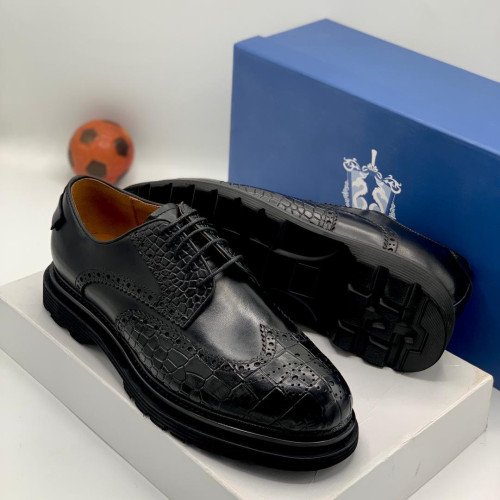 Italian High-end Leather Slip-on Shoes Mens Business Dress Shoes-British Slip-On Formal Casual Loafer Oxford Shoes